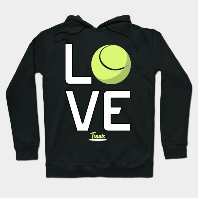 Love Tennis Player Tennis Coach Cool Tennis Themed Hoodie by Easy Life